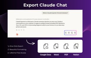 Claude Exporter Chrome Extension screenshot 1