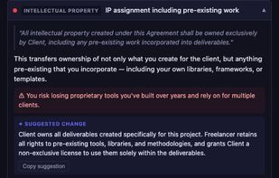 Risky clauses explained — with copy-ready rewrites to negotiate a fairer deal