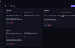 Character System — Define each bot's personality, expertise, and communication style with the Soul editor.