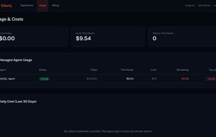 Token consumption dashboard and billing