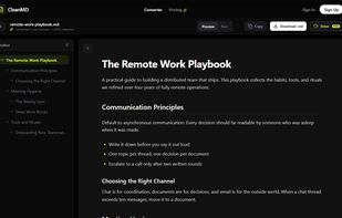 CleanMD screenshot 1