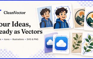 Browse real AI-generated artwork and inspect the original image beside the finished vector.