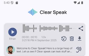 Clear Speak screenshot 2