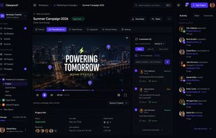 Review client feedback, reply to comments, compare versions, and approve creative work, all from your personal workspace.