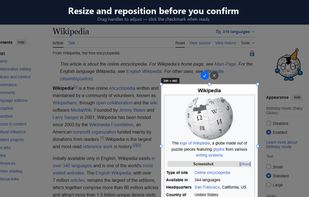 Resize and reposition before you confirm