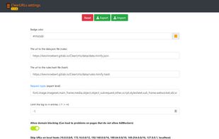 ClearURLs screenshot 2