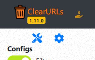 ClearURLs screenshot 1