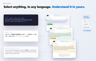 Read in one language (any), understand in yours — explanations in 15+ languages with read-aloud.