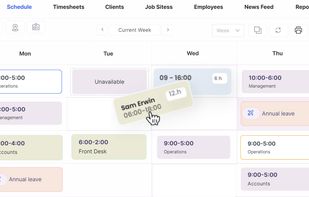 Easily Assign, Copy/duplicate and move shifts using drag and drop features. Save time and effort.