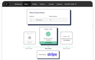 Send onetime, split, recurring invoices to the clients