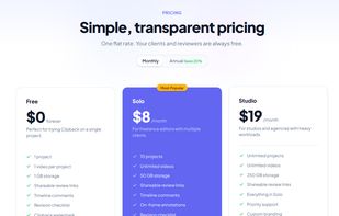Pricing page