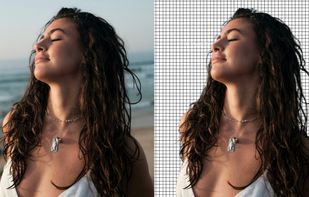 A side-by-side comparison showcasing the AI's edge detection capabilities on complex subjects. The tool accurately isolates fine human hair strands and loose waves from natural backgrounds to output a precise transparent PNG. This commercial-grade precision is fully maintained even when users process hundreds of images simultaneously using the built-in Batch Mode.