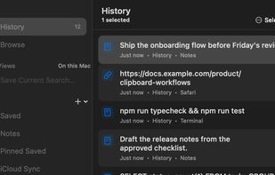 Clipboard Router overview: searchable history, reviewable automation, and protected clips on macOS.