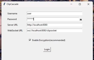 ClipCascade screenshot 1