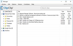 Main window interface