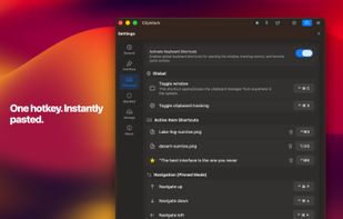 Work faster with global shortcuts and Quick Recall.