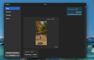 Main app screen on macOS.
