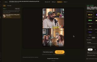 Ten caption looks, free to change until you finish. Footage: The Daily Ketchup, CC BY 4.0