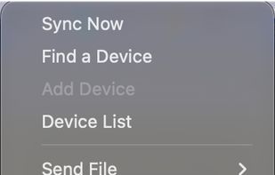 Right-click main menu