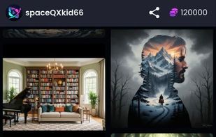 AI image gallery and generated creations inside the Cliprise mobile app.
