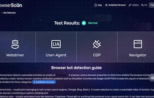 BrowserScan results in CloakBrowser