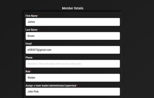 Edit member's details form