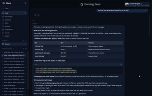 Ask your clone for anything in chat and it does the work across your connected apps, returning results like reports, tables and drafts. Every action is permissioned and logged.