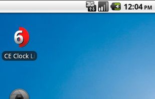The circle means the clock is draggable to reposition on homepage.