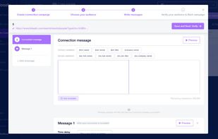 Connection messages - set up personalized message templates.