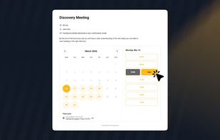 A booking form built with ClosingDealz