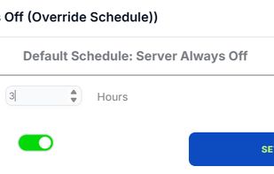 Override VM Schedule