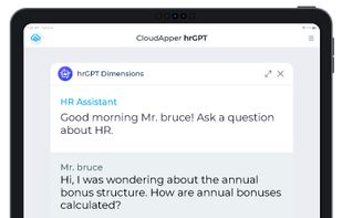 CloudApper hrGPT screenshot 2