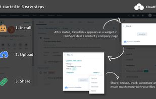 Cloudfiles widget can be accessed from deal/contact/company page