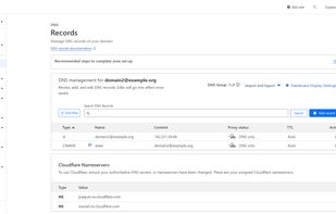 CloudFlare DNS Records