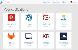 Currently installed apps grid.