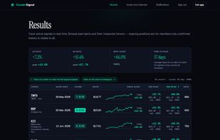 ClusterSignal screenshot 1