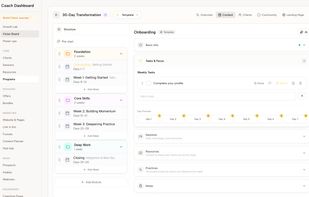Coaching program creator