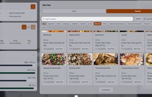 Meal Plan builder with 17,000 recipes and 1,000,000s of foods.