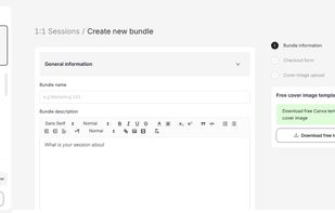 Creating a bundled 1:1 Session