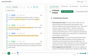 Report with actionable items