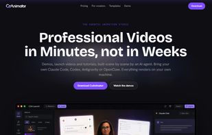 Agentic Animation Studio CoAnimator home page

