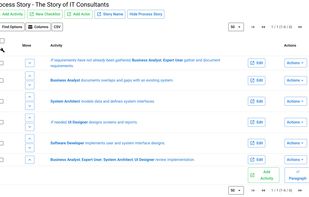 Write Your Process Stories
- Create activities and actors to write a process story
- Search for text or actors to find what you need