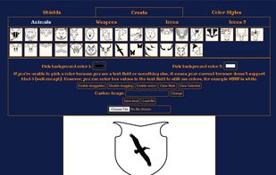 Coat of arms generator screenshot 1