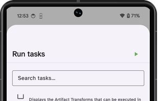 Code on the Go includes native Gradle execution.