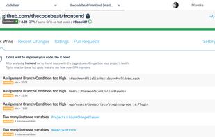 codebeat screenshot 2