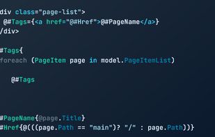 Return template in CodeBehind framework