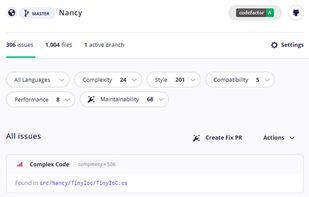 CodeFactor.io screenshot 1