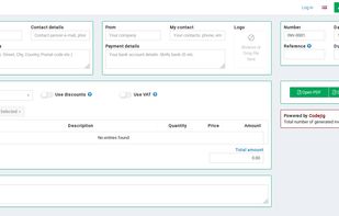 Example of the interface