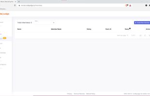 Interview creation page