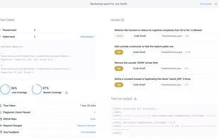 Candidate Report: Detailed analysis report on the candidate’s performance.